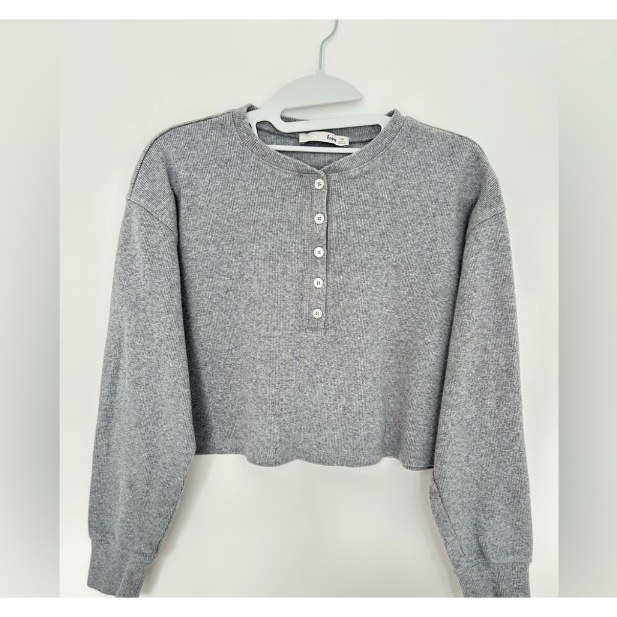 Aritzia Wilfred Free Ribbed Crop Sweater, Size Xs, Fits Xs/S